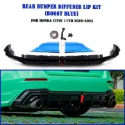 Rear Bumper Diffuser Lip Kit Light Blue For Honda Civic 11th 2022-2025 23 YOFER (for: Honda Civic)
