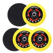 5" Hook and Loop Backing Sanding Pads with 5/8"-11 Thread, Y + B 5Pcs
