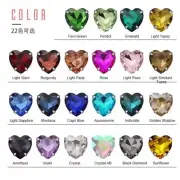 Heart Glass Pointback Claw Crystal Sew On Rhinestone DIY Clothing Decors 10Pcs