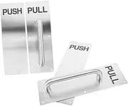 ibasenice 2 Sets Stainless Steel Push Pull Plate Handles for Sliding Barn Doors Fire Door Hardware Ergonomic Design for Smooth Operation Suitable for Homes and Offices Durable and User