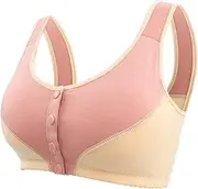 [Generic] Womens Bras No Underwire Padded Breathable Bra for Seniors Wirefree Bras for Older Women Women's Sports Bras
