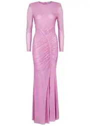 Self-portrait Crystal-embellished Mesh Maxi Dress - Pink - 10 (UK10 / S) 10 (UK10 / S)