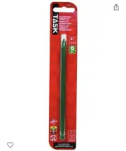 Task T67811 6-Inch Robertson Screwdriver Power Insert Bit, Number-1 Green