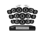 Defender 4K Ultra HD Wired 16 Channel PoE NVR Security System with 16 Cameras