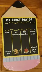 NEW Wexford My First/Last Day Of School Reusable Chalkboard Double Sided Sign
