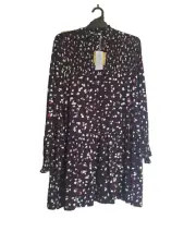 Beautiful Size S Taking Shape Bamboo Shirred Neck Tunic Long Sleeve Rrp $119.95