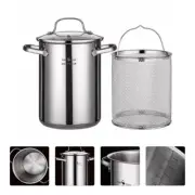Stainless Steel Fryer Frying Pot with Basket and Lid Mini Deep Pan for