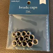 13pc Hilde & Jo Beads Caps. 5x8 Silver Color
