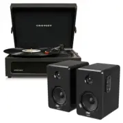 Crosley Voyager Bluetooth Portable Turntable - Black + Bundled Majority