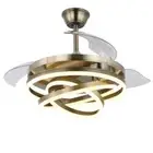 Oaks Aura 42 in. Bronze Retractable Ceiling Fan LED Light Kit & Remote Control