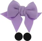 X AUTOHAUX Motorcycle Helmet Accessories Decoration Bow for Motorcycle Bicycle Skiing Helmets Purple Fabric Sticker 1 Set