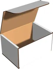 White Cardboard Shipping Box - Pack of 50, 7 X 5 X 4 Inches, White, Corrugated B