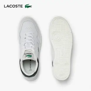 【LACOSTE】男鞋-皮革車線運動鞋(白色)