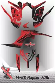 Graphics Kit for YAMAHA RAPTOR 700 (2013-2023) 700R CUSTOM Decal KIT Tricked4