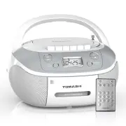 CD Player Boombox Cassette Player Combo with AM/FM Radio,Stereo Sound,Portabl...
