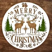 Christmas Stencils for Painting - Reusable Holiday Crafts, Deers, Trees, Snowfla