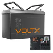 VoltX 12V 100Ah Lithium Battery + Switch Panel ON-OFF Control Box (Connect 17 Devices)