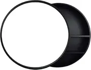 Modern Black Round Bathroom Cabinet with 2-Way Sliding Door, 70cm Storage, Home Decorative Medicine Cabinet