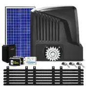 KENNER Solar Powered Automatic Sliding Gate Opener Remote 1500KG 3 Remotes 6m