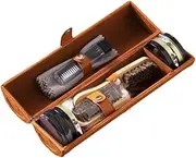 [STARTIST] Shoe Care Kit with Storage Case Black and Colorless Cream Leather Shoe Cleaner