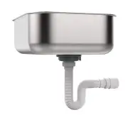 EasyDrain Universal P Trap - Expandable & Flexible ONE Side is a 1-1/2" NUT a...