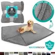 Soft Dog Blanket for Large XL Dog Pet Soft Fleece Durable Warm Sherpa WATERPROOF