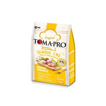 【TOMA-PRO 優格】高齡貓高纖低脂雞肉+米飼料 / 乾糧-1.5公斤