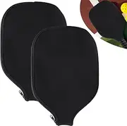 AEXHOT 2 PCS Pickleball Paddle Covers, Durable Neoprene Paddle Cover Universal 8.26 x 11.8Inch Zippered Universal Racket Sleeve Paddle Storage Bag, Fits USAPA Standard Pickleball Racquets