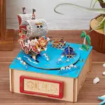 CT110620✦ ONE PIECE 日本正版海賊王航海王 3D 立體木製拼圖音樂盒桑尼號千陽號男友生日禮物