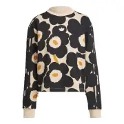 Adidas X Marimekko Neck Sweatshirt Crop Designer Sweater Poppies Flowers H20190