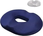 Ergonomic Seat Cushion,Memory Foam Pad Donut Cushion for Tailbone and Coccyx Pain Relief,Office Chair Mat,Orthopedic Car Seat,Lumbar and Lower Back Pain Support,for Home,Wheelchair,Pregnancy,Blue