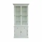 Hampton Halifax 2 Glass Door Hutch Display and Buffet Cabinet Bookcase Cupboard