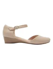 [Easy Steps] Sequel Heeled Shoes in Nude Leather