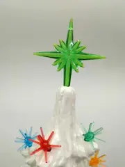 Large Green Conjunction Star Cross Topper for Ceramic Christmas Tree Lights