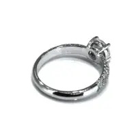 3.23 CT Classic Round Cut Diamond Engagement Ring 14K White Gold D/VS2
