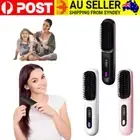 Cordless Rechargeable Portable Hair Straightener Brush Hair Iron AntiScald Quick