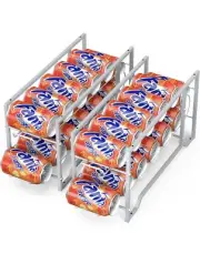 Soda Can Organizer Storage Rack 2 Pack Stackable Beverage Soda Can Dispenser