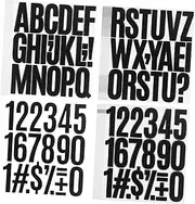 Alipis 24 Sheets Letter Stickers Number Bulletin Poster Mailbox Lettering Bins Sign Alphabet Mailboxes Stckers Decal Marquee Door Pet Letters Vinyl Lettering Velvet Vinyl Sticker