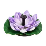 Solar Water Fountain, Water Lily Solar Fountain for Bird Bath, Garden Purple