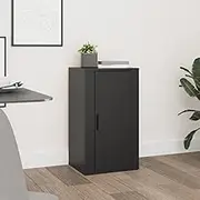 Sideboard Black Engineered Wood Cabinet, 40x33x70 cm Storage Buffet for Hallway, Living Room, Kitchen
