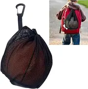 Basketball Football Volleyball Bag Mesh Handbag Ball Bag, Clip on Ball Holder for Backpack