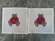 Fancy C Bears Hand-painted needlepoint canvas (2)