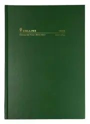 2025 - 2026 Collins Financial Year Diary A4 Day to Page DTP 14M4 P99 - GREEN