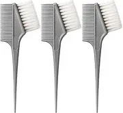 GRIMSON 2-in-1 Hair Color Brush Set - Professional Dual-Sided Coloring Brush & Comb for Salon & Home Use - Even Application for Highlights, Root Touch-Ups & Full Color (3-Piece Set)
