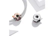 Solid 925 Sterling Silver Cutie Cat Pandora Inspired Charm