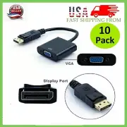 10 x Display Port to VGA Female Video Cable Cord Converter Adapter PC Monitor
