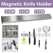 31/41/51cm Stainless Steel Magnetic Rack Knife Holder Tool Shelf Magnet