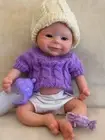 33cm Full Body Silicone Washable Reborn Girl/Boy Doll Lifelike Can Open Mouth