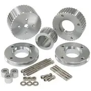 Aeroflow Gilmer Drive Kit (Belt not included) - Silver Finish suit Holden Commodore VN-VS with 5.0L EFI V8, AF64-3006