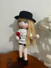 Handmade Taylor Swift Inspired Crochet Doll Fan Art Collectible 16 inch Personal